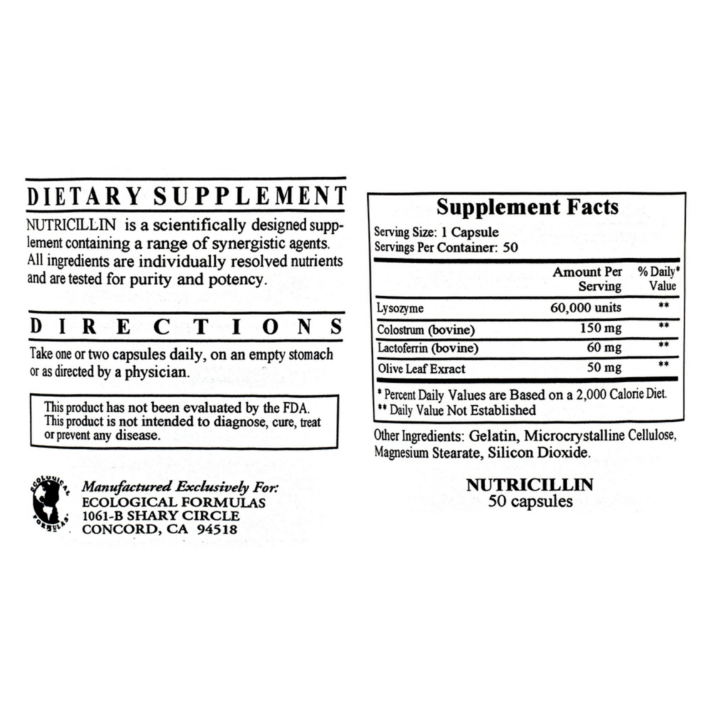 Product image for Nutricillin.