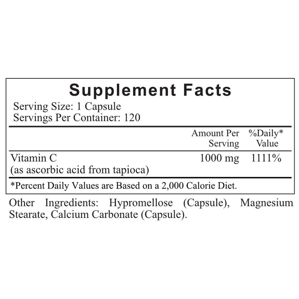 Product image for Vitamin C-1000 (non-corn).