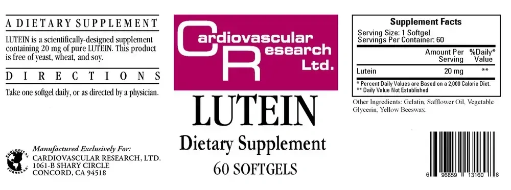Product image for Lutein 20mg.