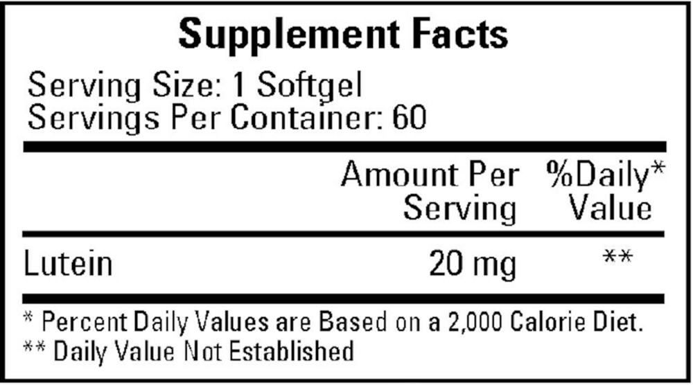 Product image for Lutein 20mg.