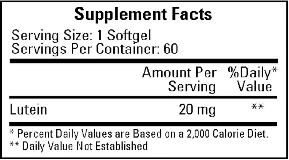 Product image for Lutein 20mg.