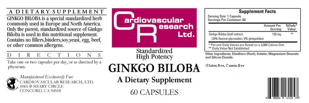 Product image for Ginkgo Biloba 120mg.