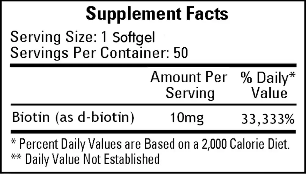Product image for Megabiotin 10,000 mcg.