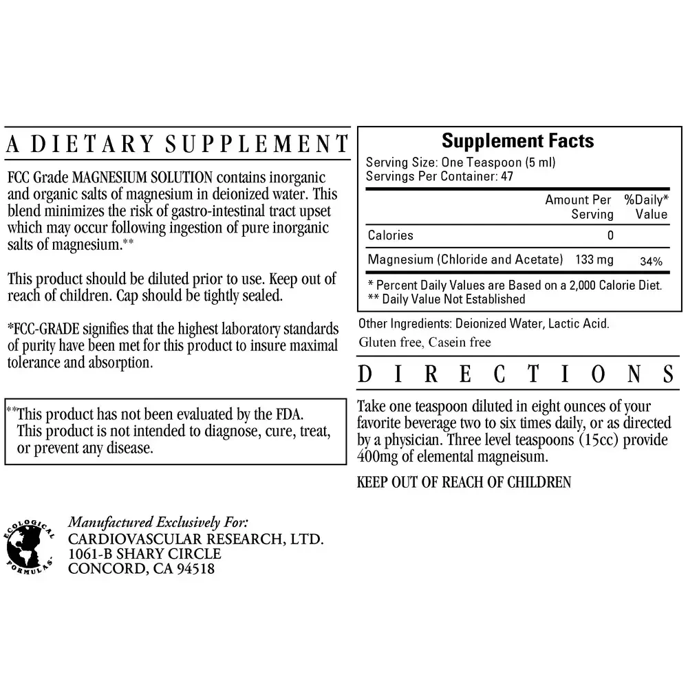 Product image for Magnesium Solution.