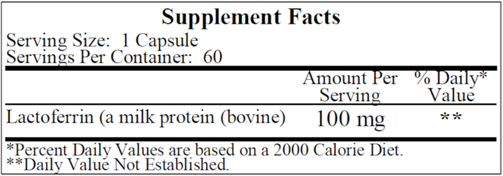 Product image for Lactoferrin 100mg.