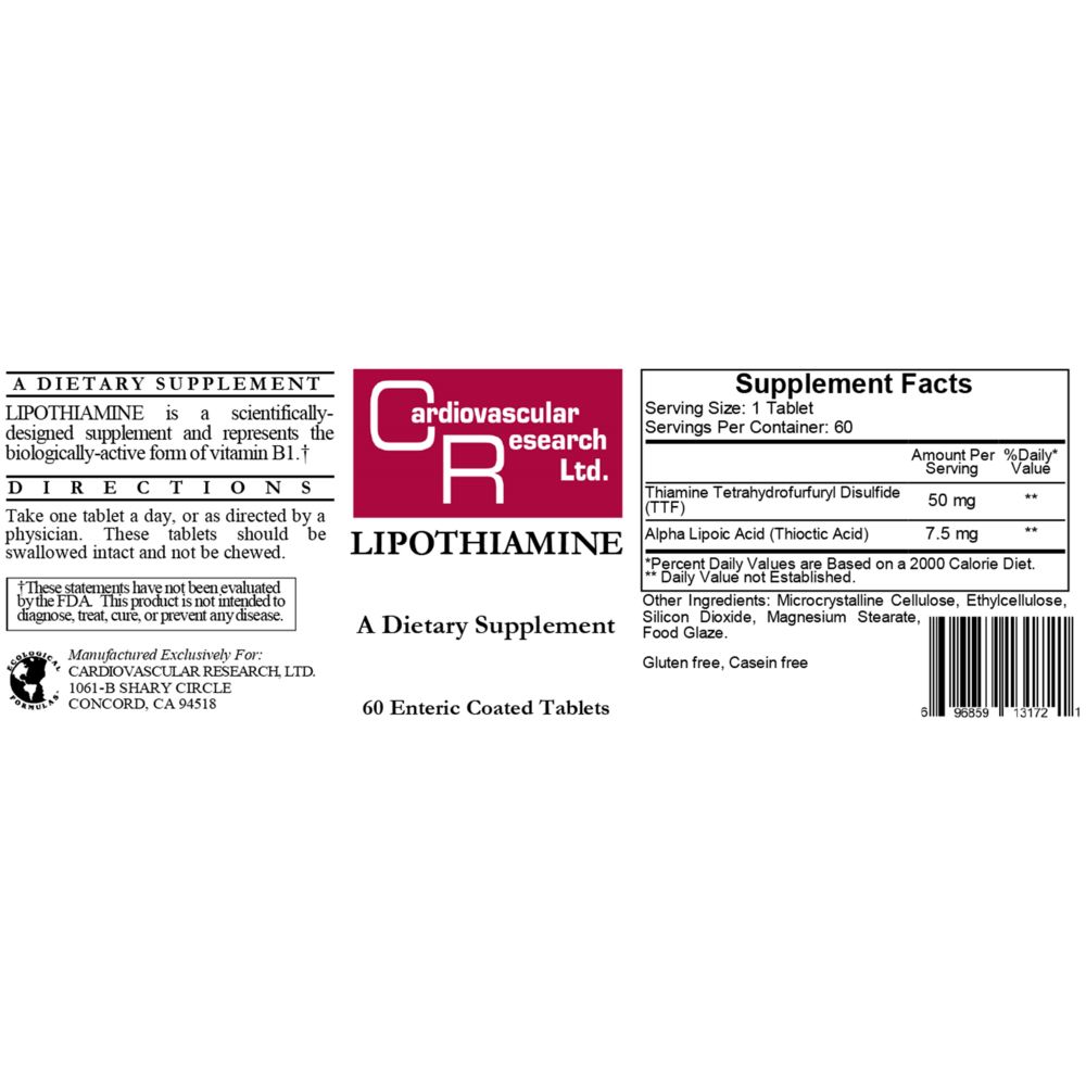 Product image for Lipothiamine.