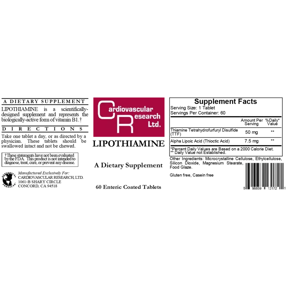 Product image for Lipothiamine.