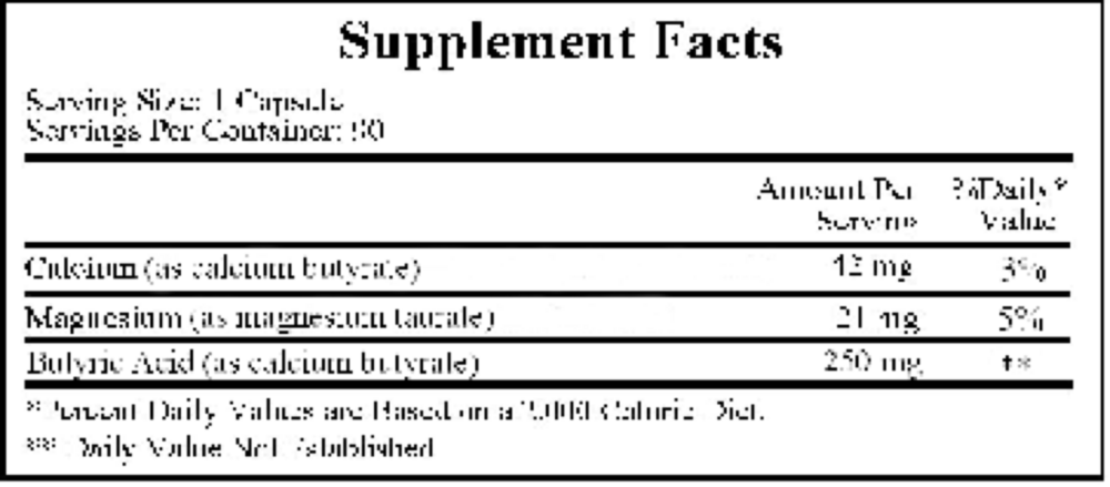 Product image for Butyric Acid 300mg.
