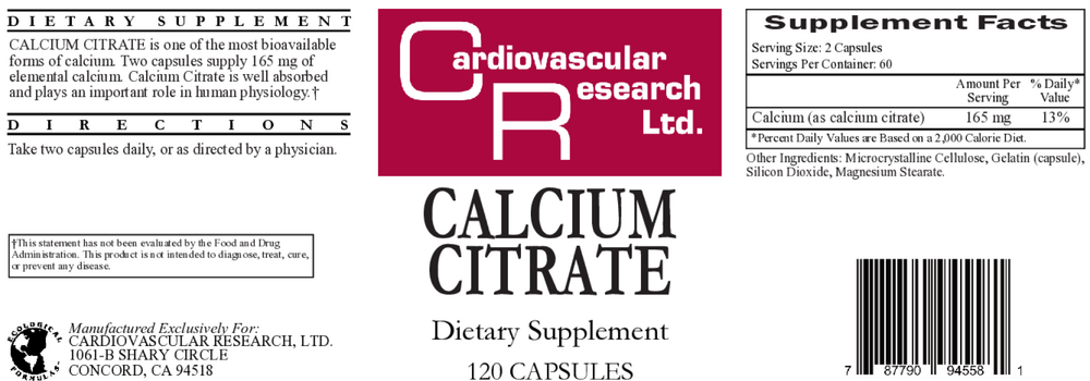 Product image for Calcium Citrate.
