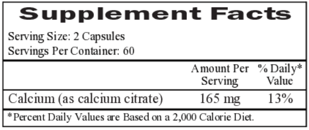 Product image for Calcium Citrate.