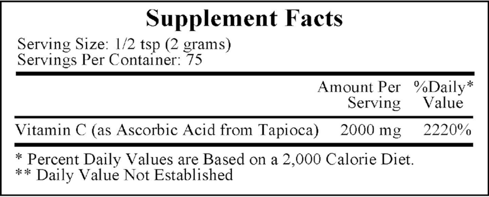 Product image for Vitamin C Crystals (from tapioca).