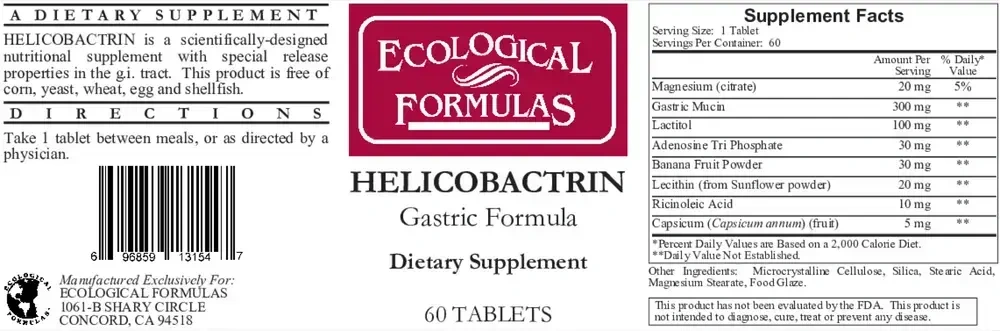 Product image for Helicobactrin (Gastric Formula).