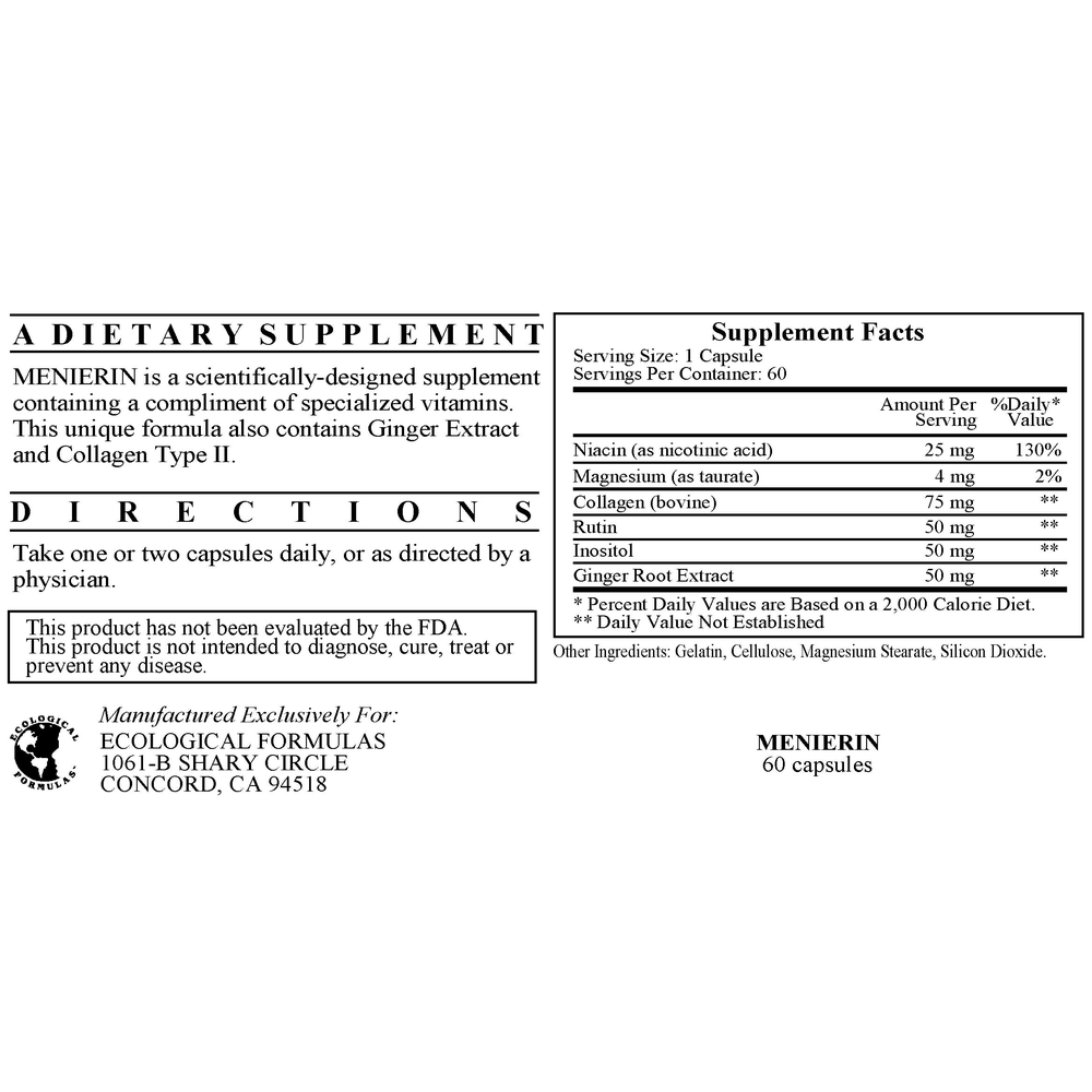 Product image for Menierin (OTO-Equilibrium).