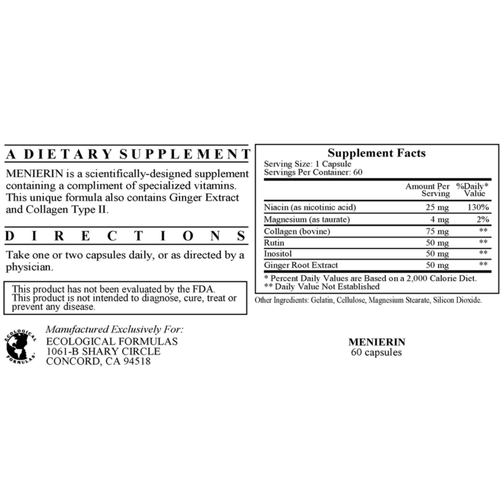 Product image for Menierin (OTO-Equilibrium).