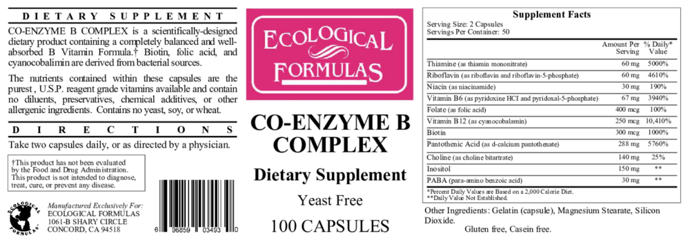 Product image for Co-Enzyme B Complex.