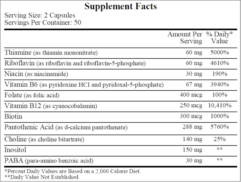 Product image for Co-Enzyme B Complex.