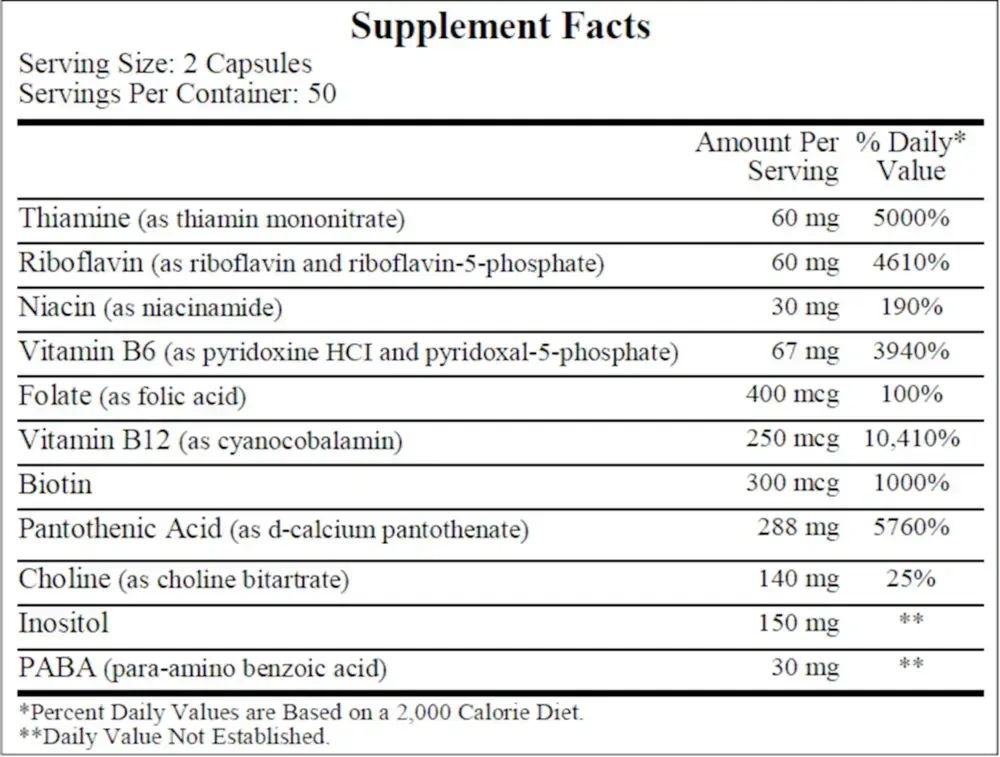 Product image for Co-Enzyme B Complex.