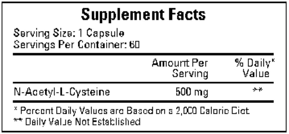 Product image for Resbid (N-AcetylCysteine SR 500mg).