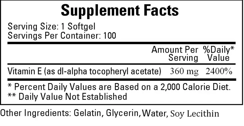 Product image for Vitamin E-400.