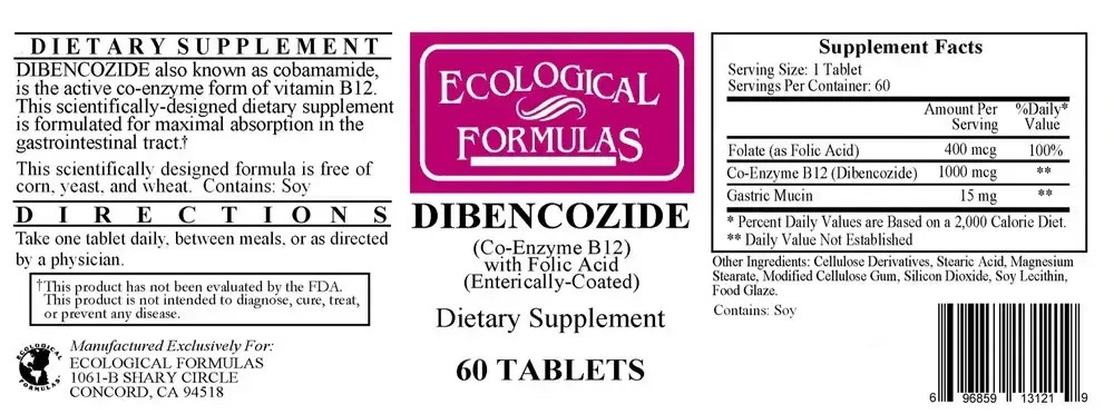 Product image for Dibencozide (B12 Coenzyme/Folic Acid).