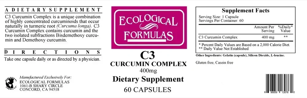 Product image for Curcumin C3 Complex.
