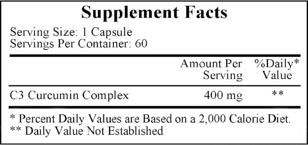 Product image for Curcumin C3 Complex.
