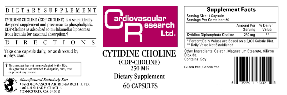 Product image for Cytidine Choline/CDP 250mg.