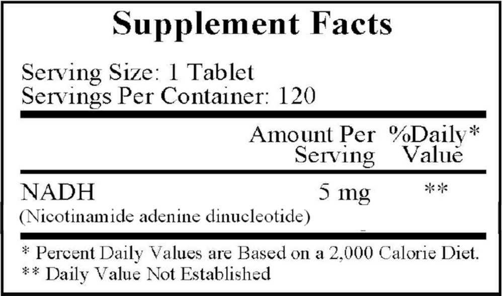 Product image for NADH 5mg.
