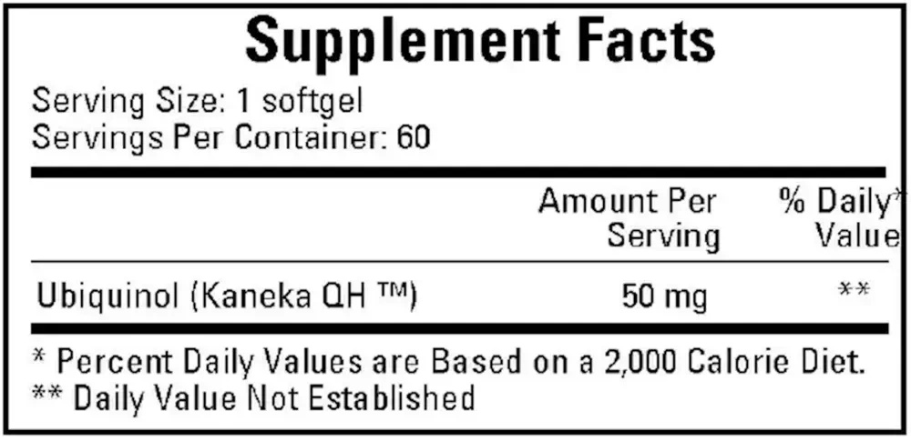 Product image for Ubiquinol 50mg.
