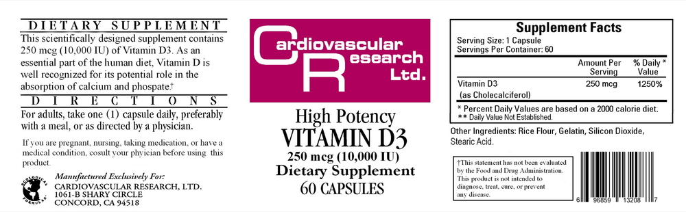 Product image for Vitamin D3 10,000iu.