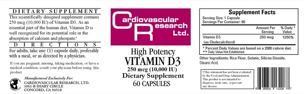 Product image for Vitamin D3 10,000iu.