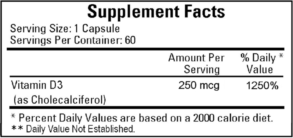 Product image for Vitamin D3 10,000iu.