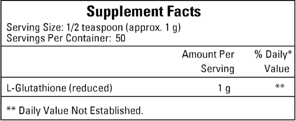 Product image for Reduced Glutathione Powder.