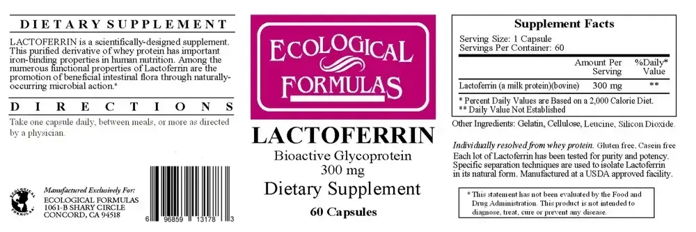 Product image for Lactoferrin 300mg.