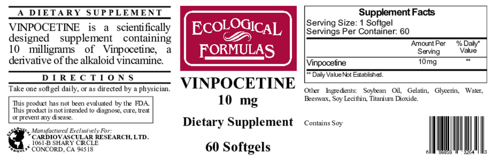 Product image for Vinpocetine 10mg.