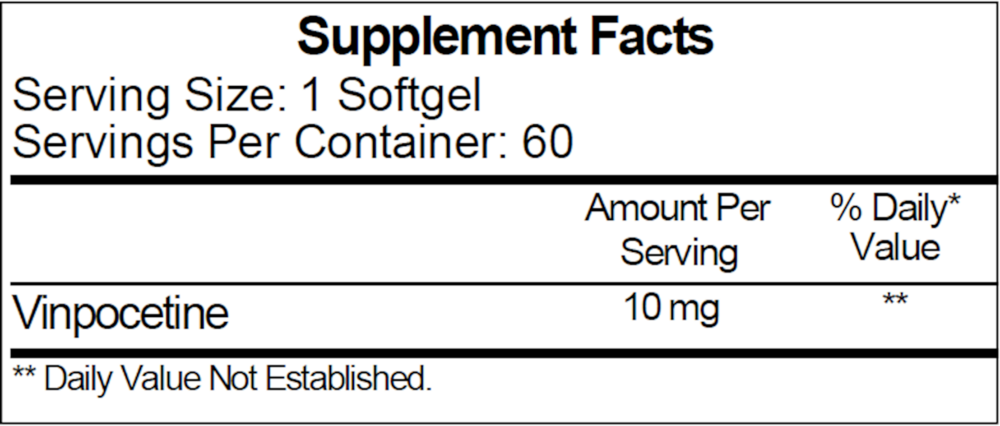 Product image for Vinpocetine 10mg.