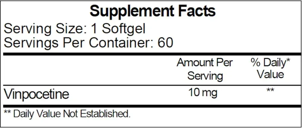 Product image for Vinpocetine 10mg.