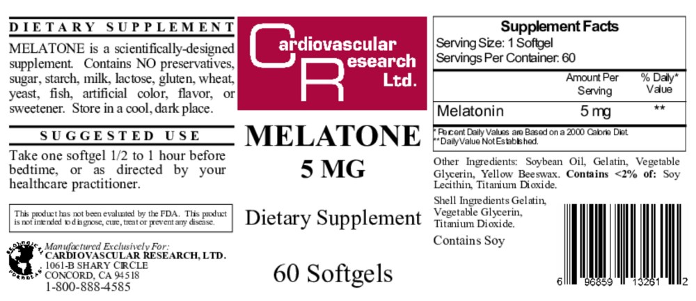 Product image for Melatone 5mg.