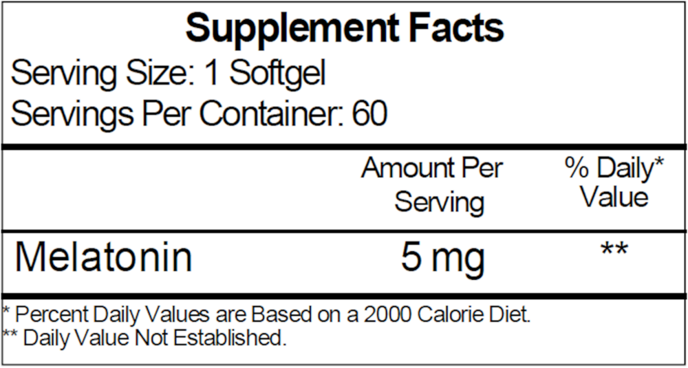 Product image for Melatone 5mg.