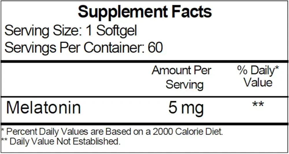 Product image for Melatone 5mg.
