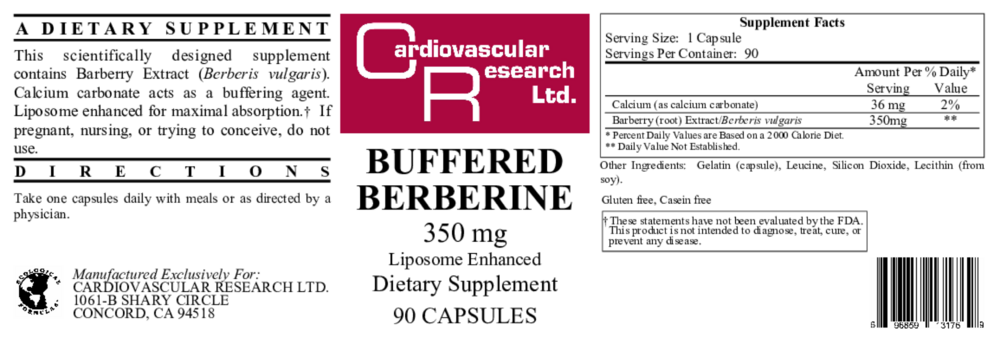 Product image for Buffered Berberine 350mg.