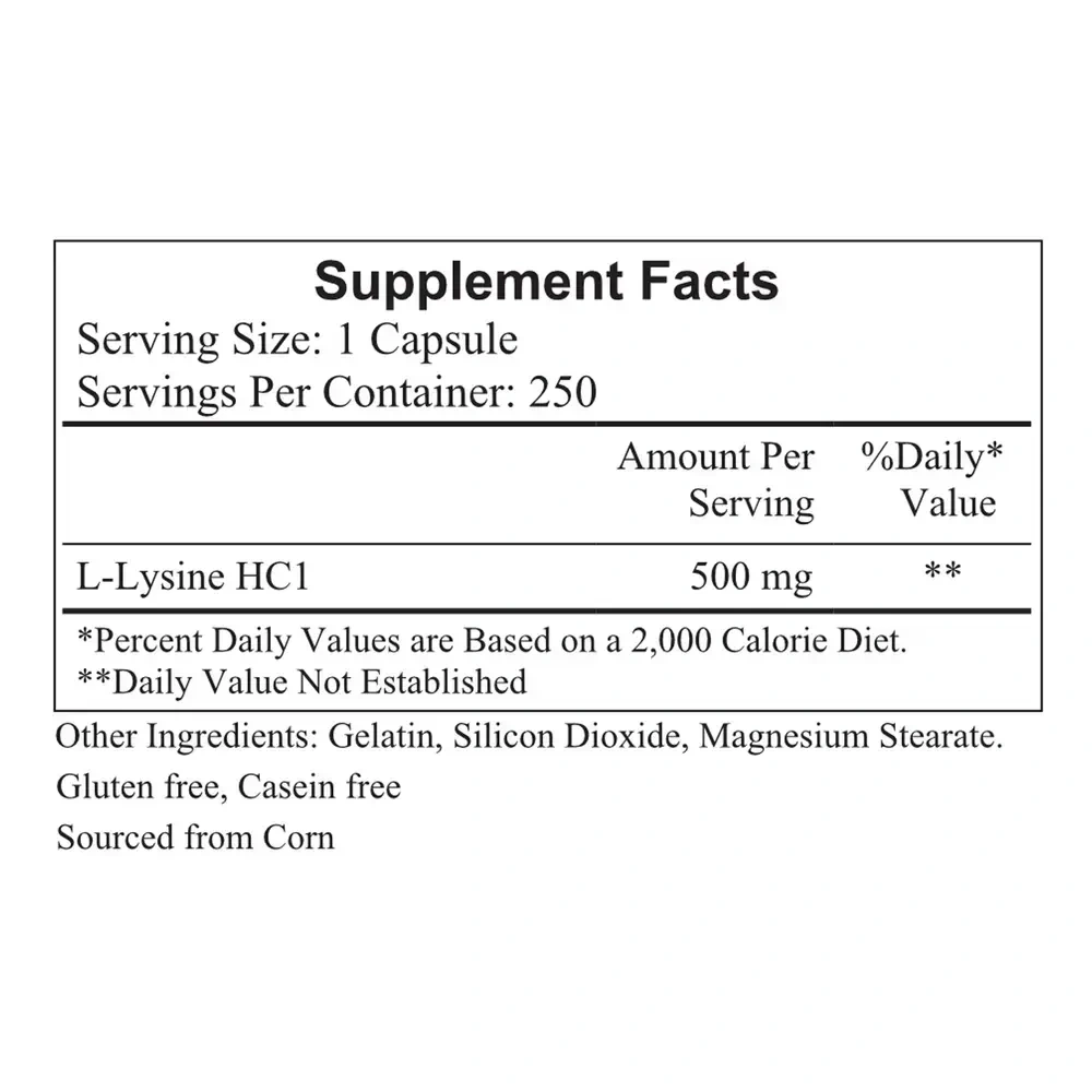 Product image for L-Lysine 500mg.