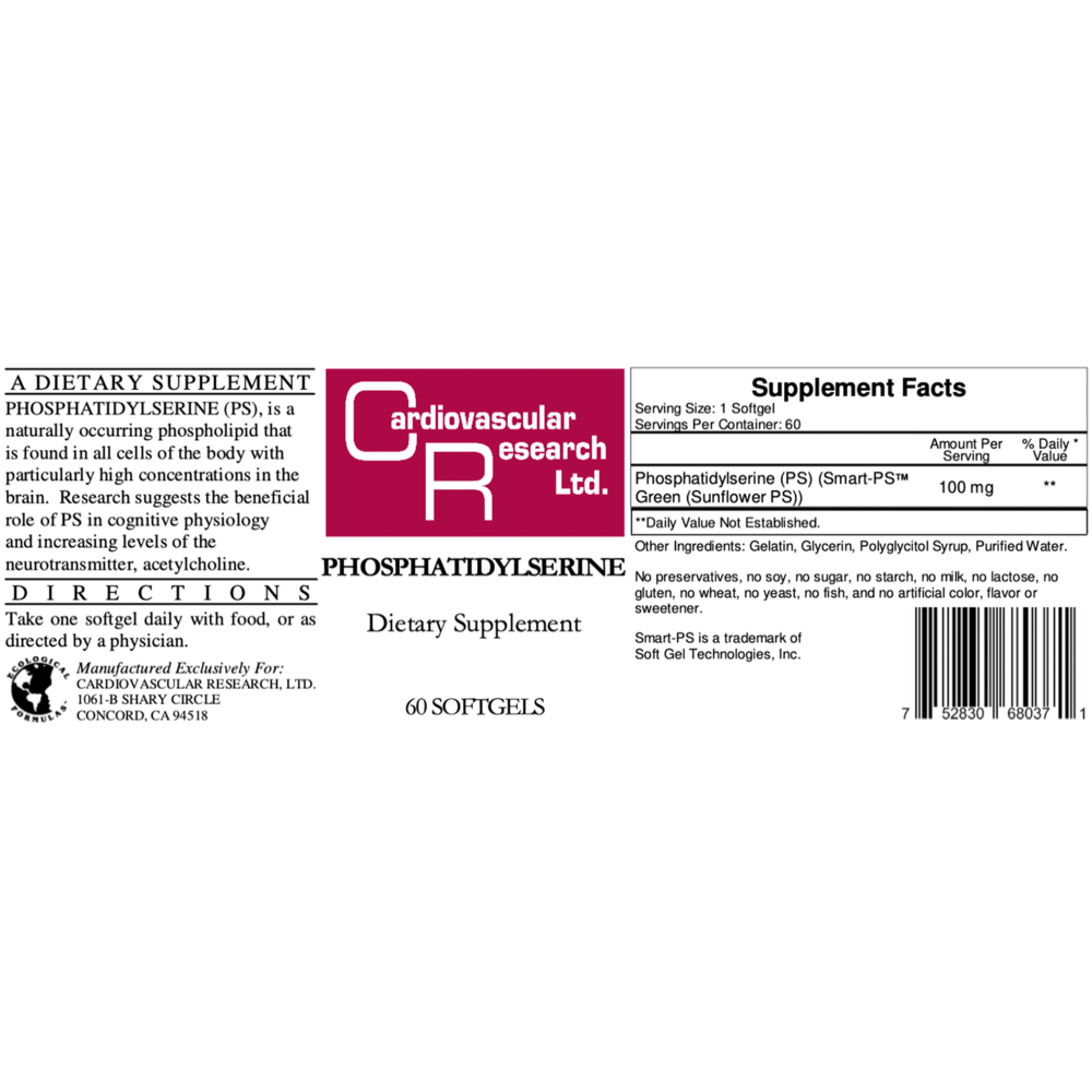 Product image for Phosphatidylserine.