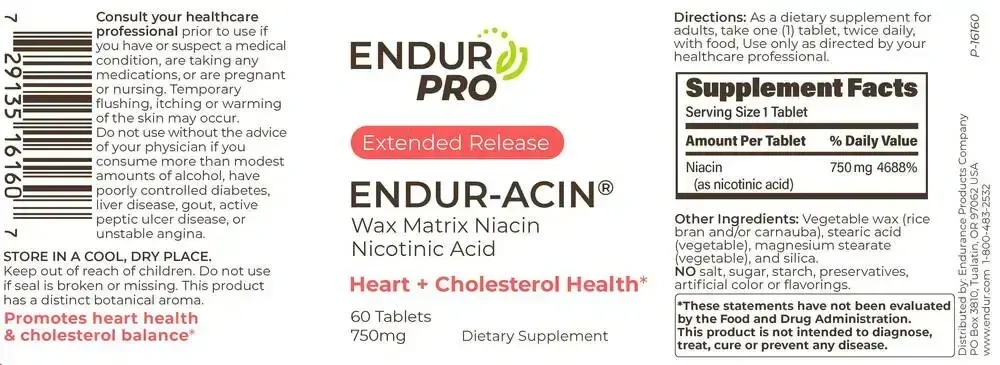 Product image for Endur-acin ER 750mg 60 tab.