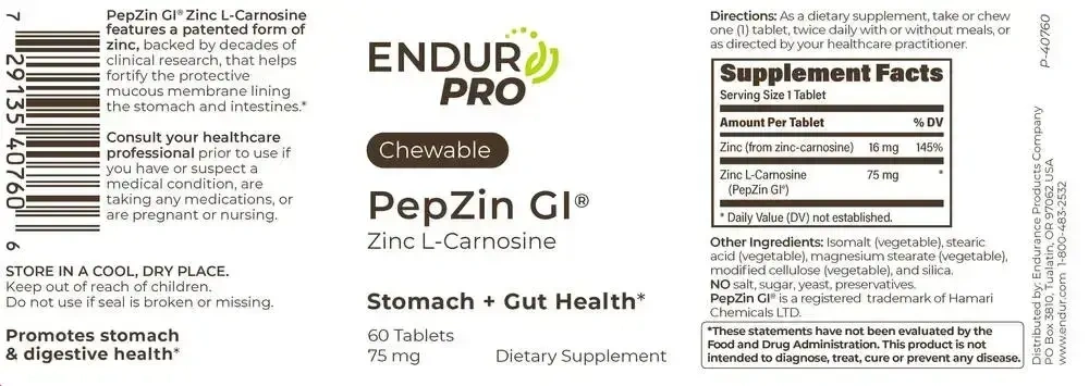Product image for PepzinGI 75mg 60 tab.