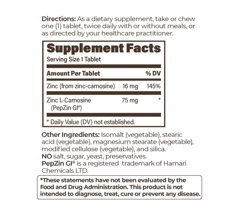 Product image for PepzinGI 75mg 60 tab.
