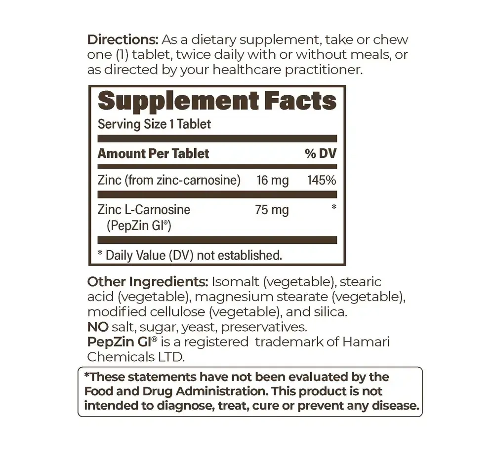Product image for PepzinGI 75mg 60 tab.