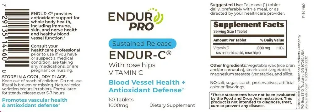 Product image for Endur-C SR 1000mg 90 tab.