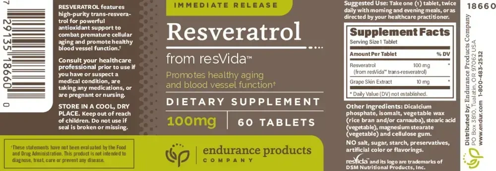 Product image for Resveratrol from resVida™ 100mg.