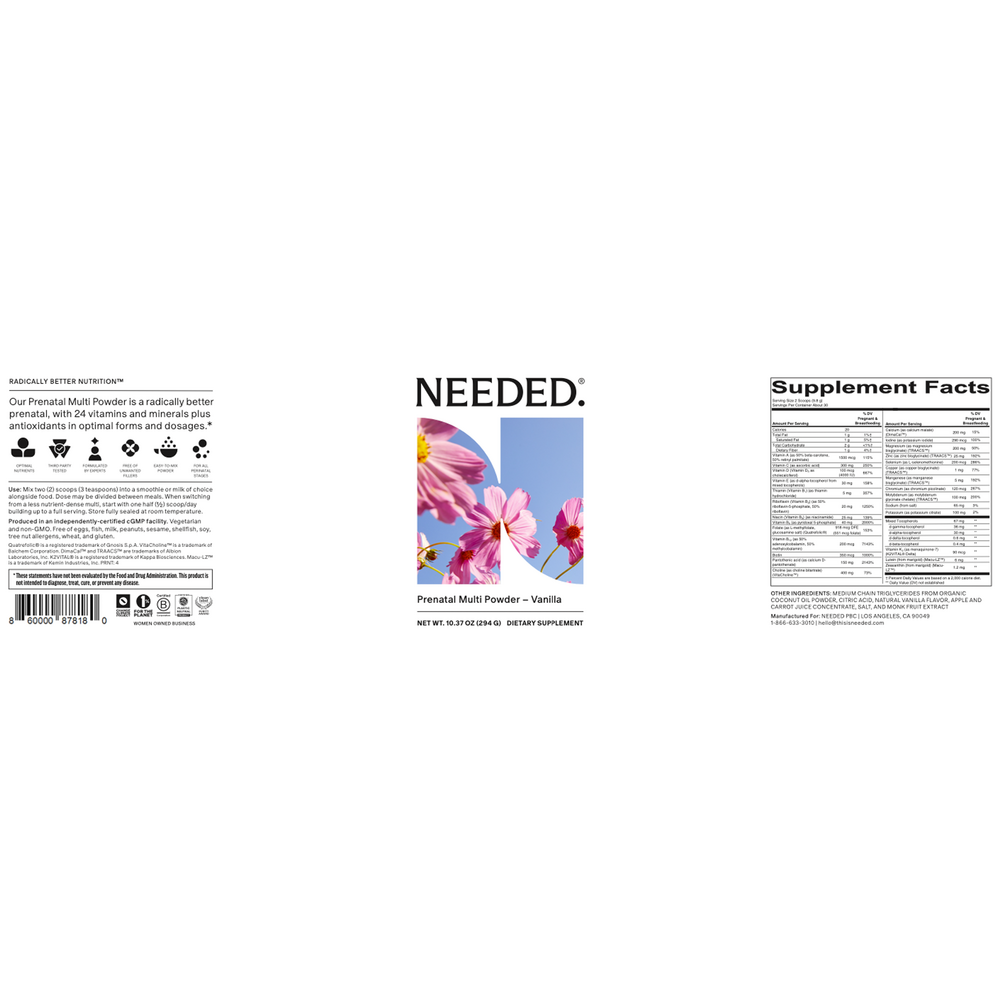 Product image for Prenatal Multi Powder, Vanilla.
